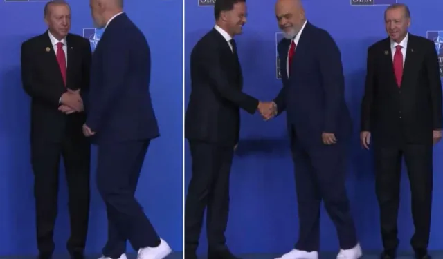 Rama spor ayakkabıyla katıldı, Erdoğan’ın bakışları dikkat çekti