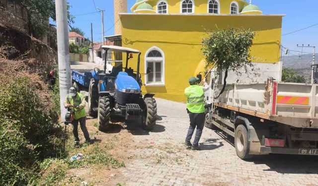 Aydın Büyükşehir’den Karpuzlu’daki yeşil alanlarda bakım ve düzenleme çalışması