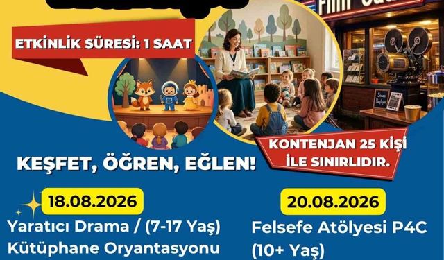 Aydın Çocuk ve Gençlik Kütüphanesi’nde 4 gün boyunca etkinlik düzenlenecek