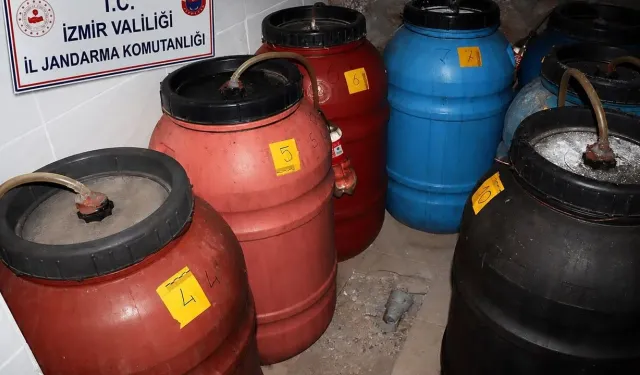 Urla’da 2 bin 200 litre sahte alkol ele geçirildi