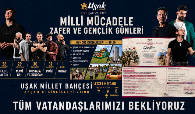 Uşak’ta Milli Mücadele ve Zafer Günleri başlıyor