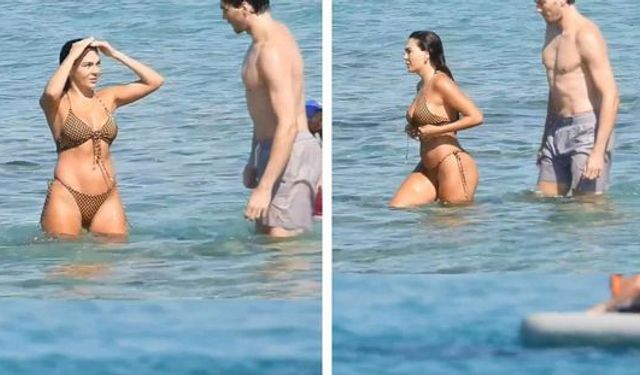 Ebru Şahin ve Cedi Osman Çeşme'de tatilde görüntülendi