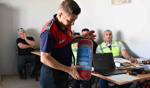 Manisa Büyükşehir Belediyesi personeline nefes kesen tatbikat