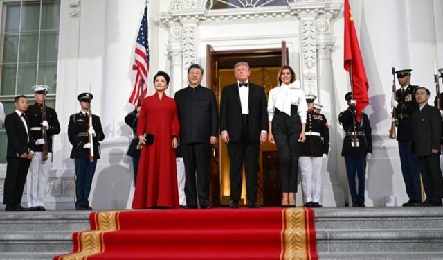 Trump'tan Beyaz Saray'da Çin lideri Xi onuruna gösterişli akşam yemeği