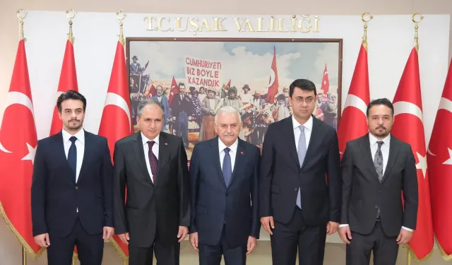 Son Başbakan Binali Yıldırım Uşak'ta! İlk Ziyaretini Vali Kartal'a Yaptı