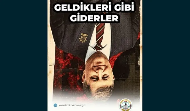 İzmir Barosu’ndan Cemil Tugay’a istifa çağrısını ters çevirilmiş fotoğrafla paylaştı.