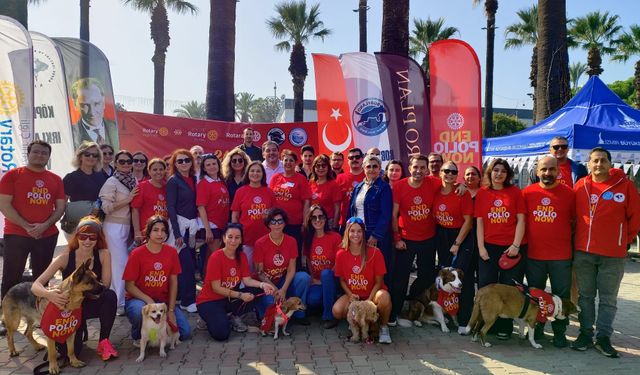 İZMİR’DE PATİLİ DOSTLAR, ÇOCUK FELCİNE KARŞI İYİLİK İÇİN KOŞTU.