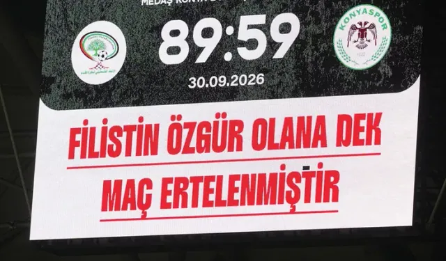 Konyaspor Filistin maçı 89.59’da 2-2 bitti
