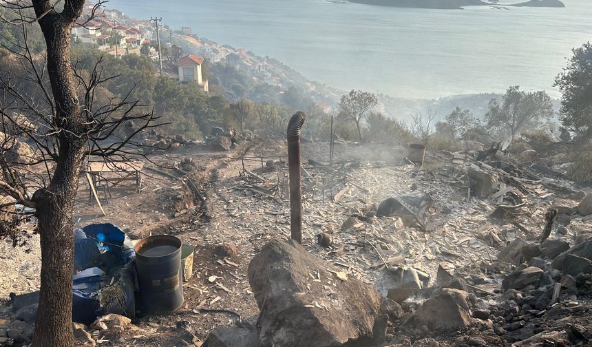 İzmir'de çıkan yangın 10 yıllık emeği 10 saniyede yok etti