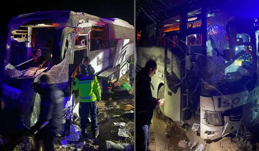 Aydın'da otobüs şarampole uçtu: 1 ölü, 32 yaralı var