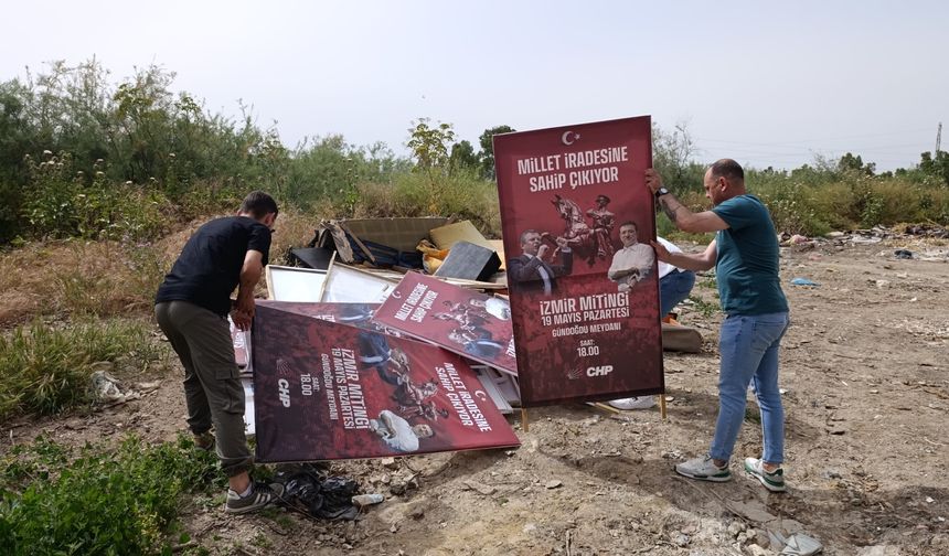 İzmir'de CHP'nin 19 Mayıs miting afişleri toplatıldı