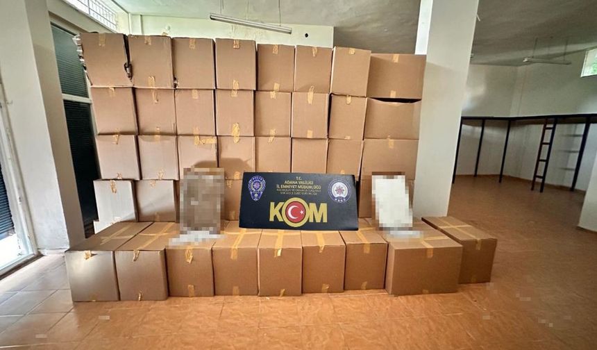 Adana’da 44 milyon TL değerinde doldurulmuş sigara ele geçirildi