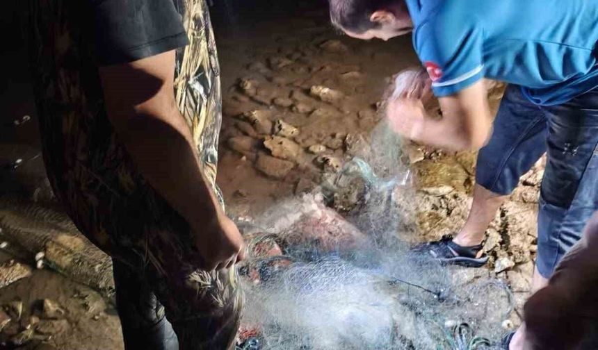 Didim’de sahipsiz balık ağlarına el konuldu