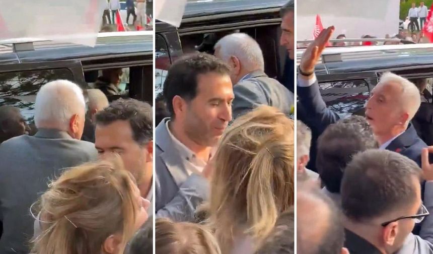 Miting alanında dikkat çeken anlar