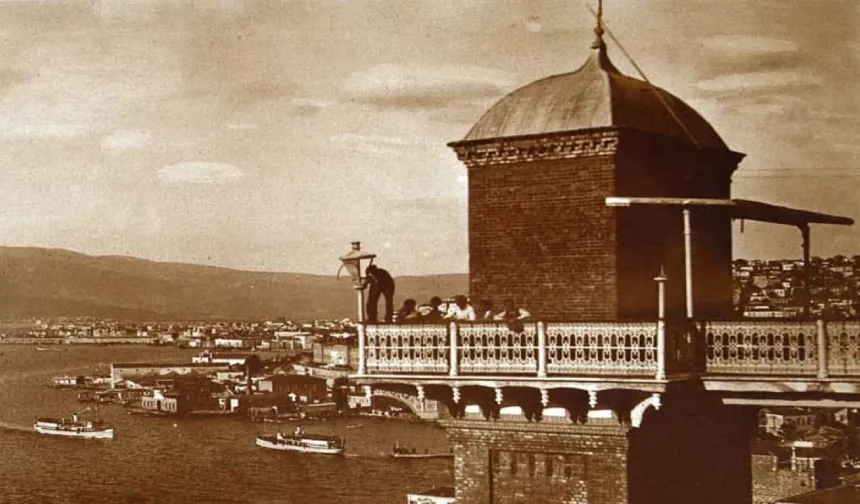 Karataş'taki tarihi asansörden eski bir görüntü