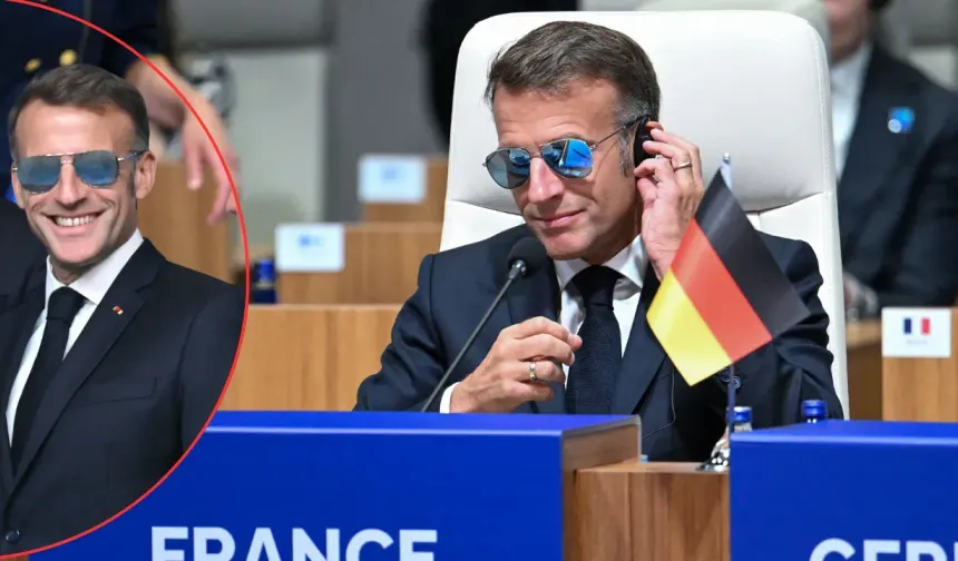 Macron’un mavi camlı gözlüklerinin sırrı ortaya çıktı