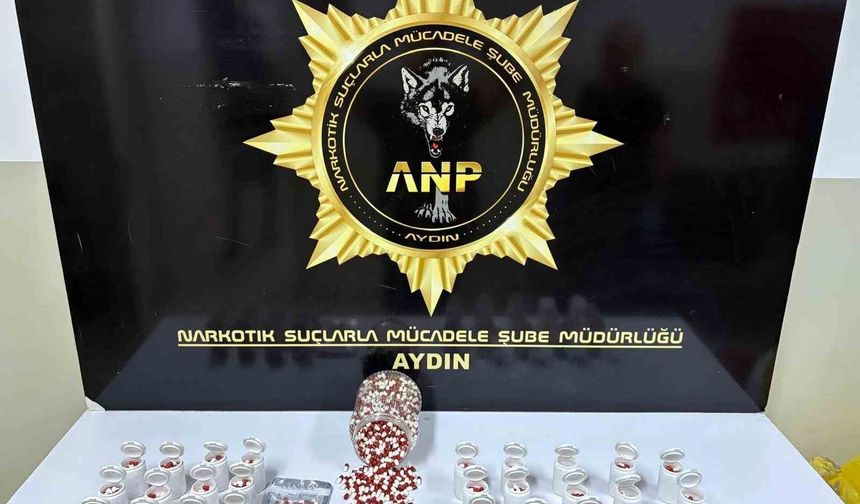 Aydın’da uyuşturucu operasyonu: 2 bin 456 sentetik ecza ele geçirildi