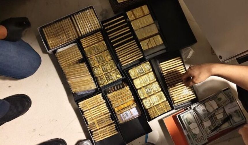 Kuriş operasyonunda 200 kilo külçe altın ele geçirildi