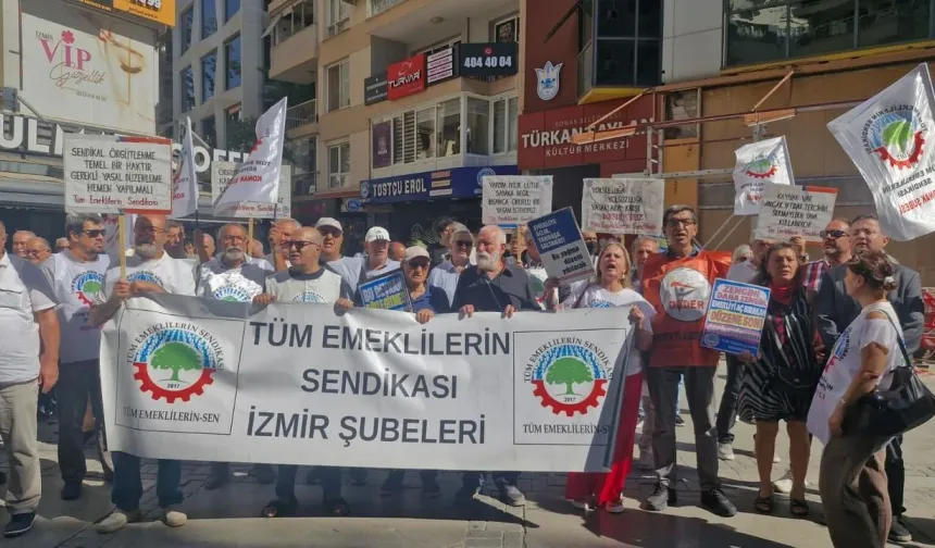 CHP Konak’tan emeklilerin eylemine destek