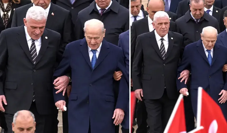 Devlet Bahçeli, Anıtkabir’de Dervişoğlu ve Kalın ile sohbet etti