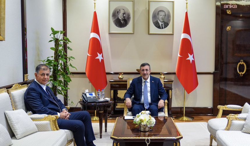 Cumhurbaşkanı Yardımcısı Yılmaz, İzmir Büyükşehir Belediye Başkanı Tugay'ı kabul etti