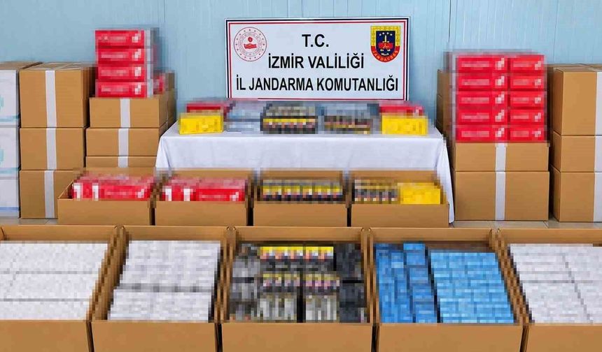 İzmir’de jandarmadan uyuşturucu ve kaçak sigara operasyonu: 2 tutuklama