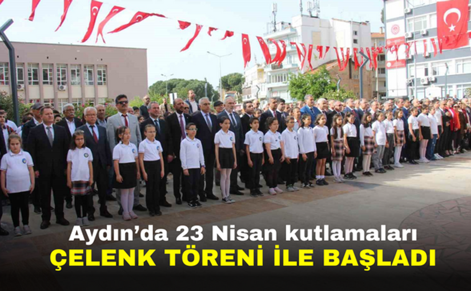 Aydın'da 23 Nisan Kutlamaları Coşkusu: Atatürk Büstüne Çelenk Sunuldu