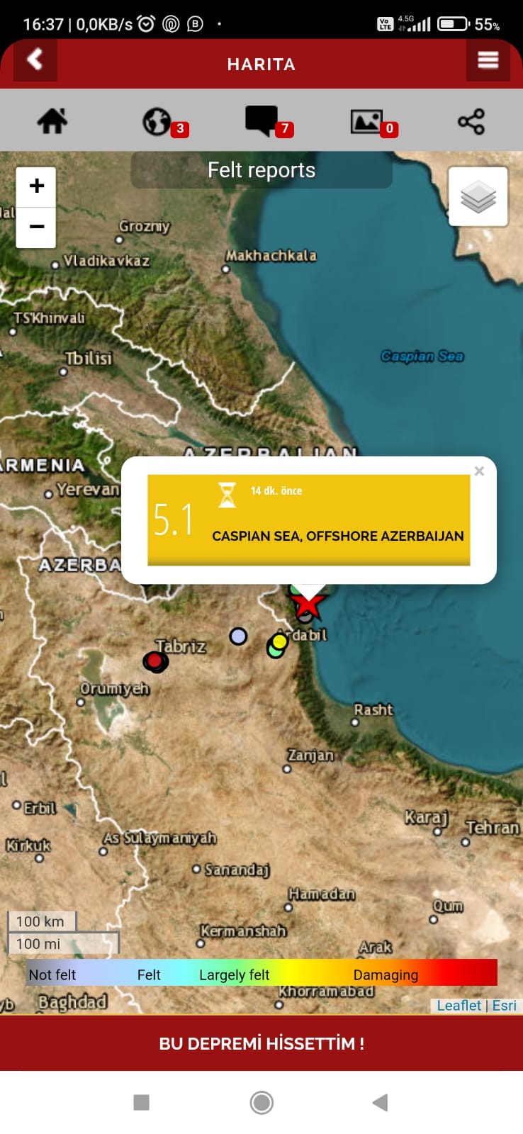 azerbaycan son dakika deprem