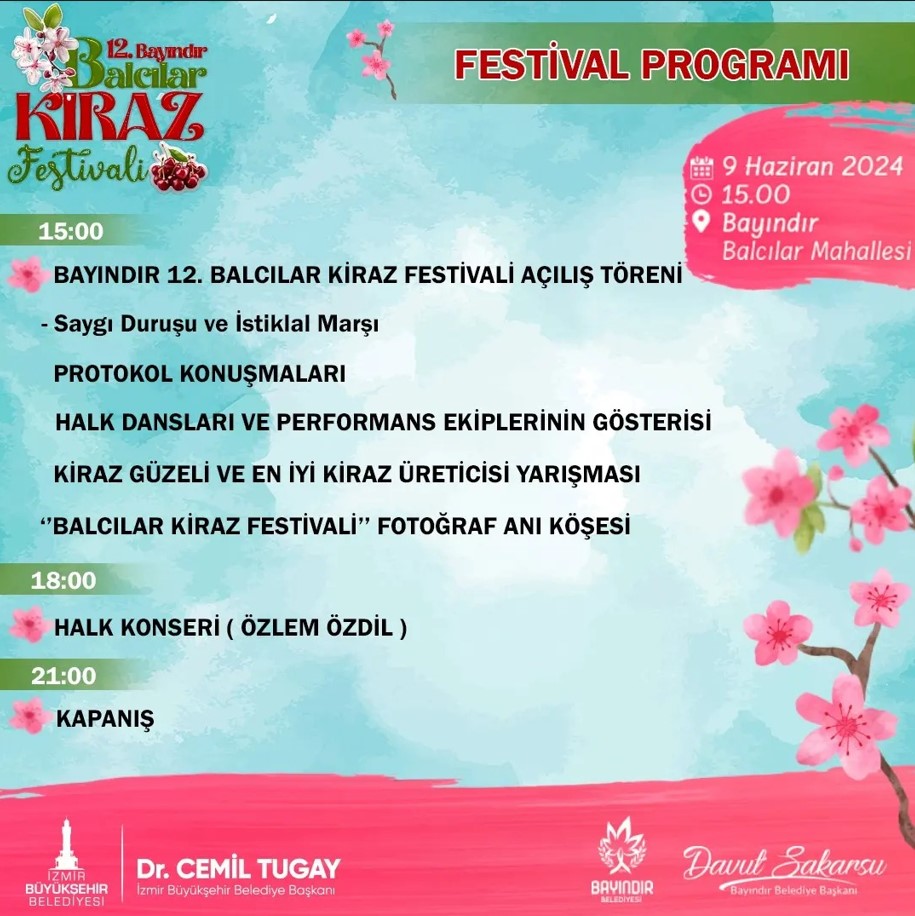 Bayındır Kiraz Festivali Gerçekleşecek