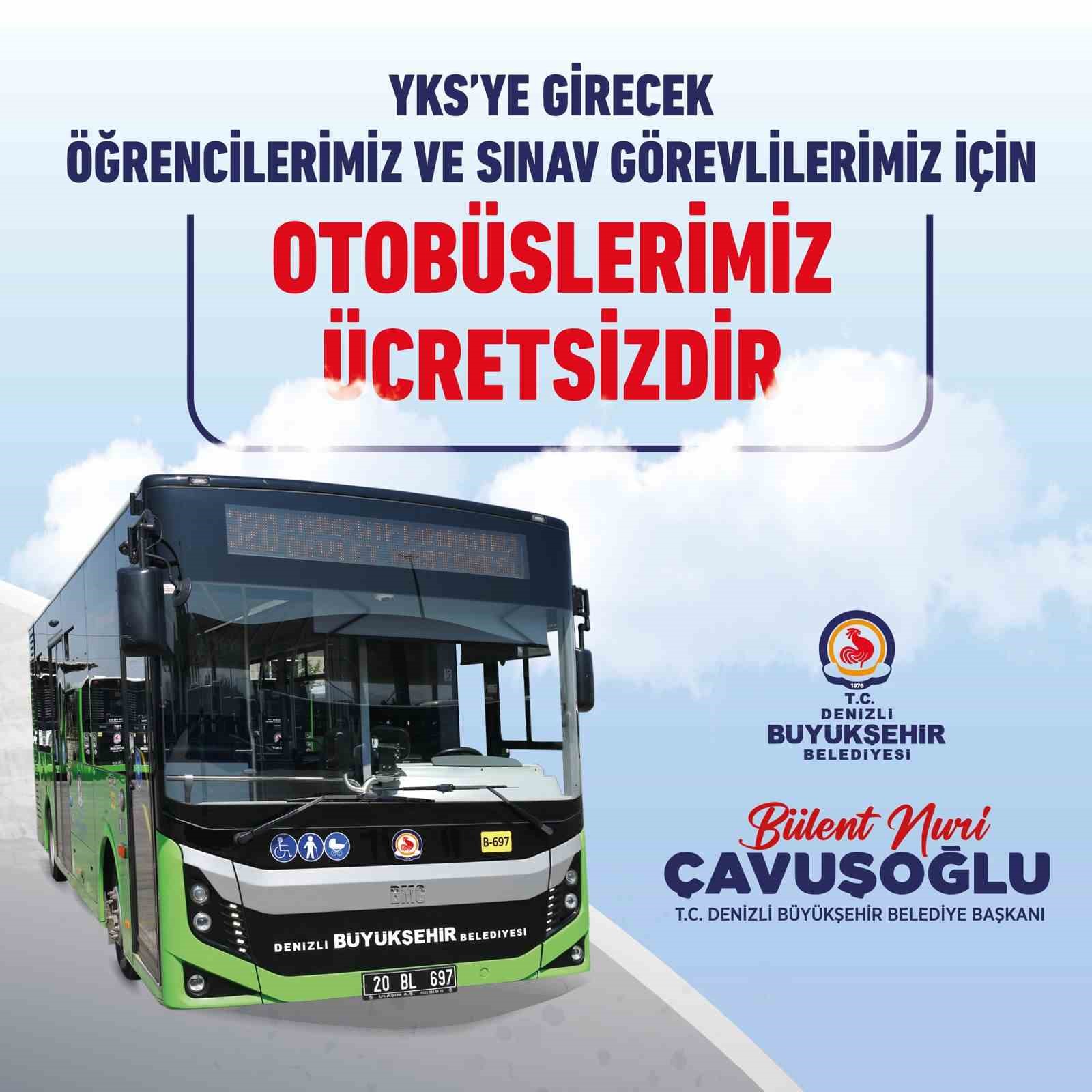 Denizli’de Yks’ye Girecek Öğrencilere Ulaşım Ücretsiz1