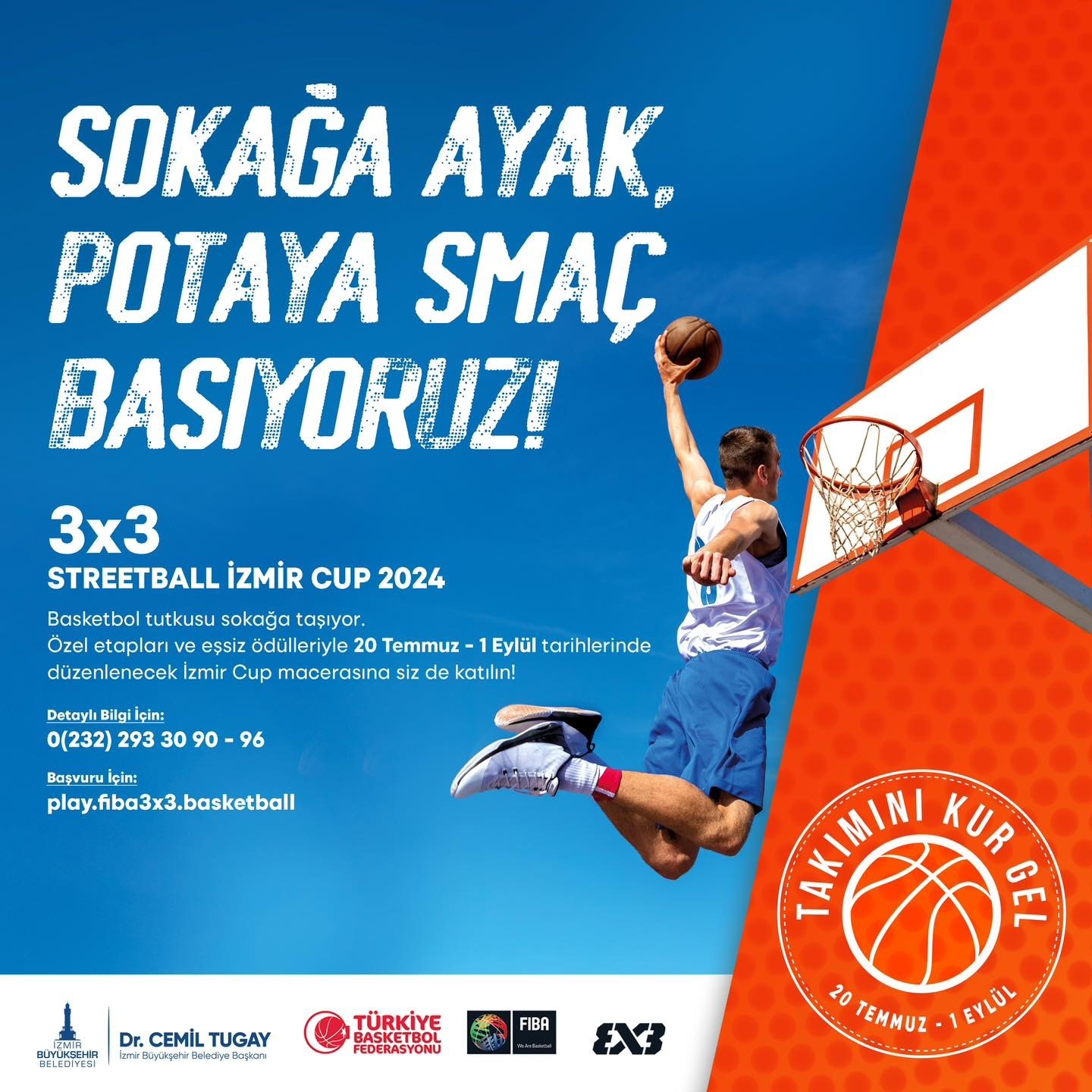 İzmirde Sokak Basketbolu Coşkusu