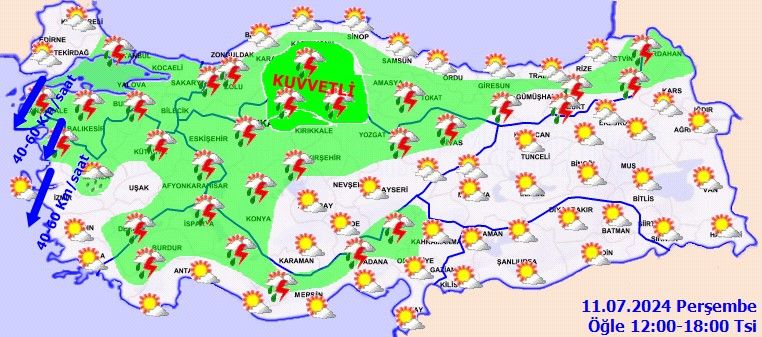 Meteoroloji'den Uyarı! Gök Gürültülü Sağanak Ve Fırtına Geliyor0