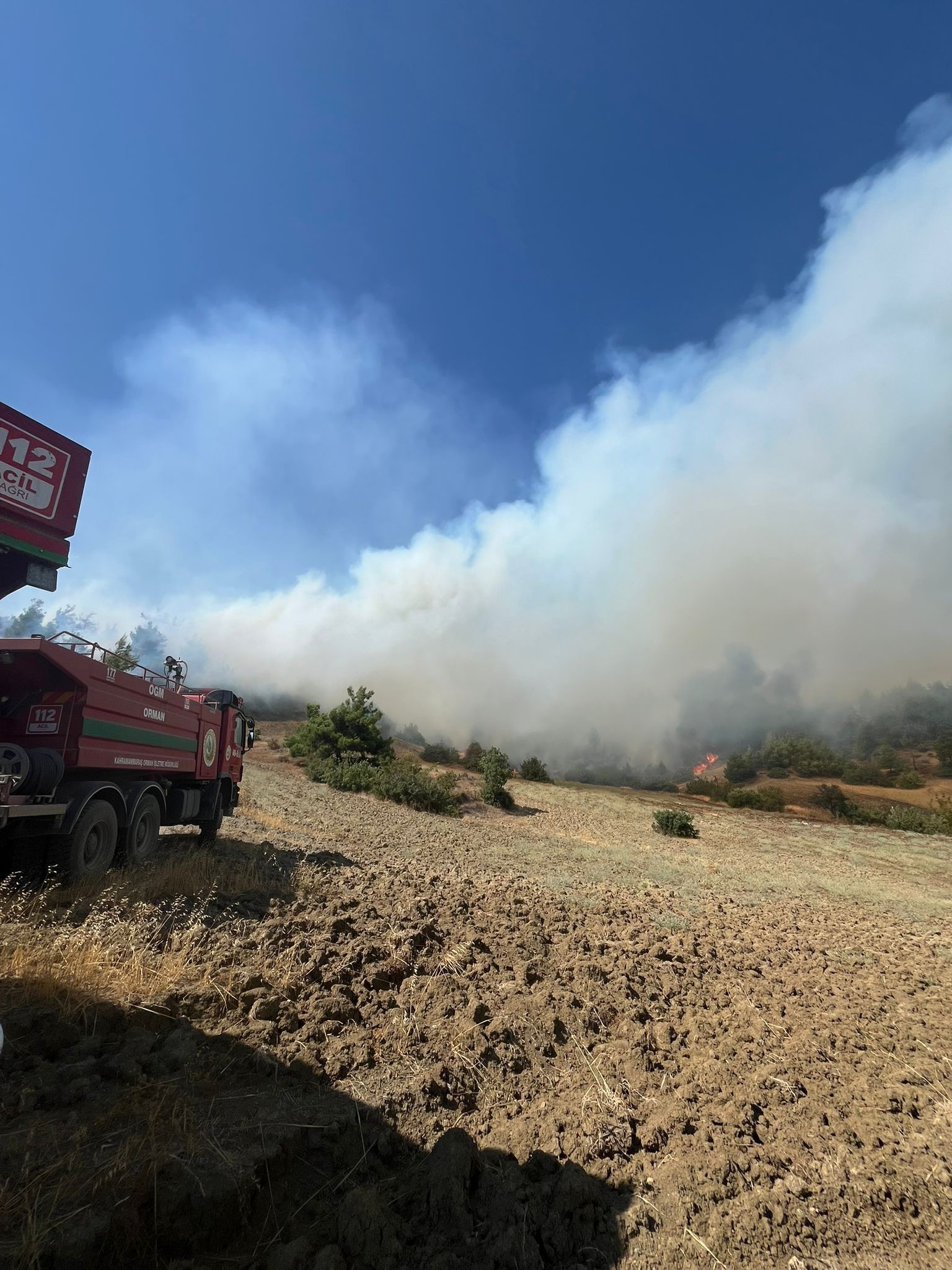 Kahramanmaraş’ta Orman Yangınına Müdahaleler Başladı0