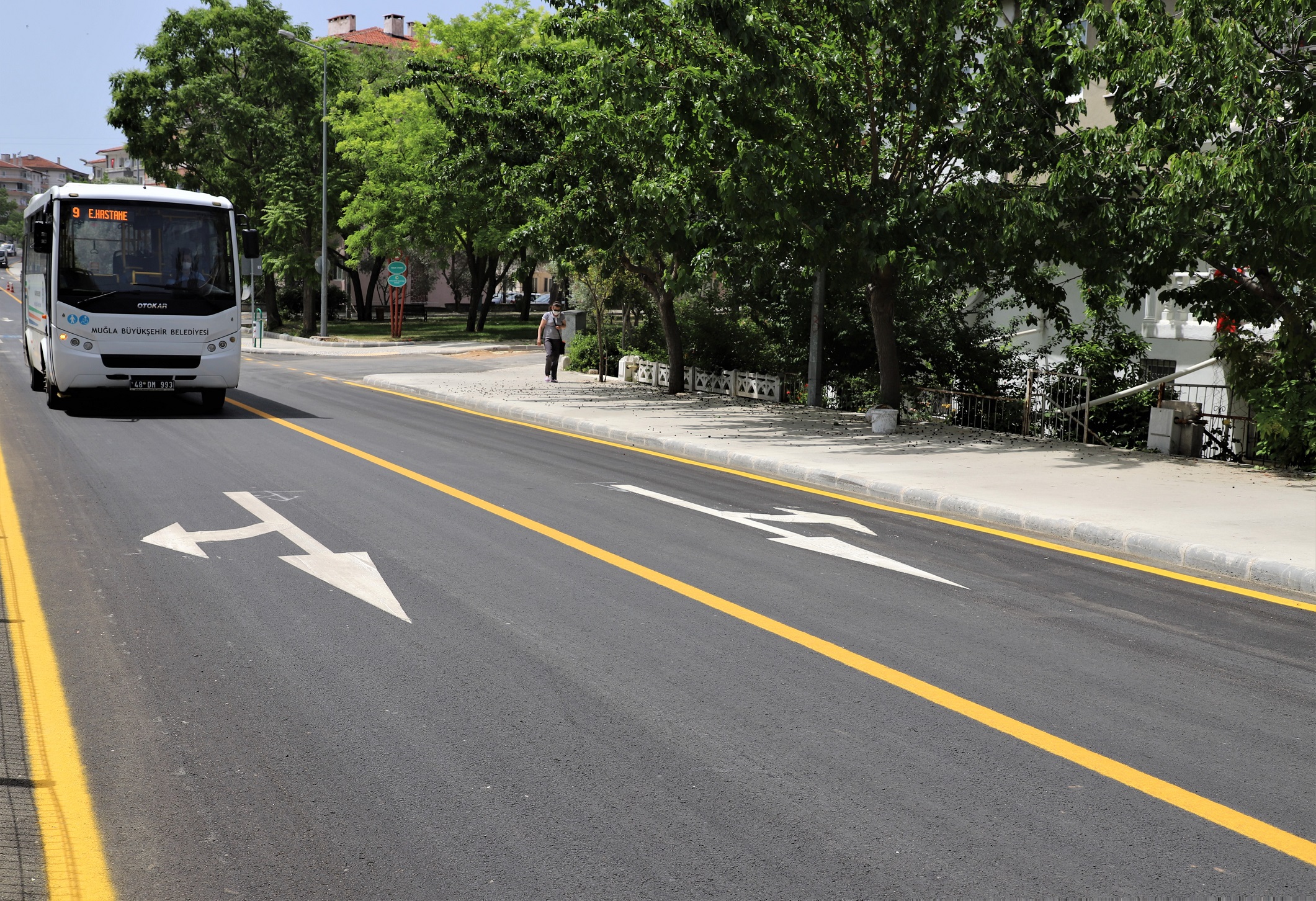 Muğla'da 13 Ilçede 10 Bin 109 Km Yol Çizgi Çalışması Tamamlandı1