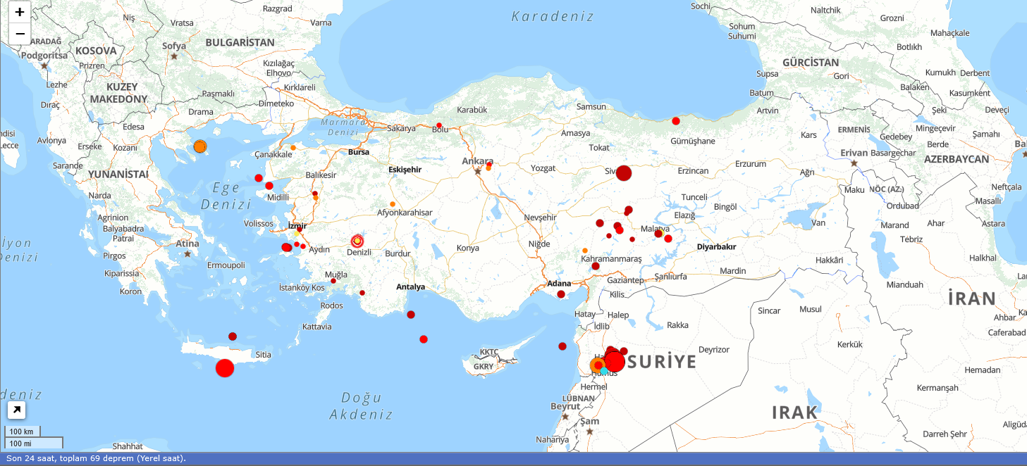 Son Depremler 13 Ağustos