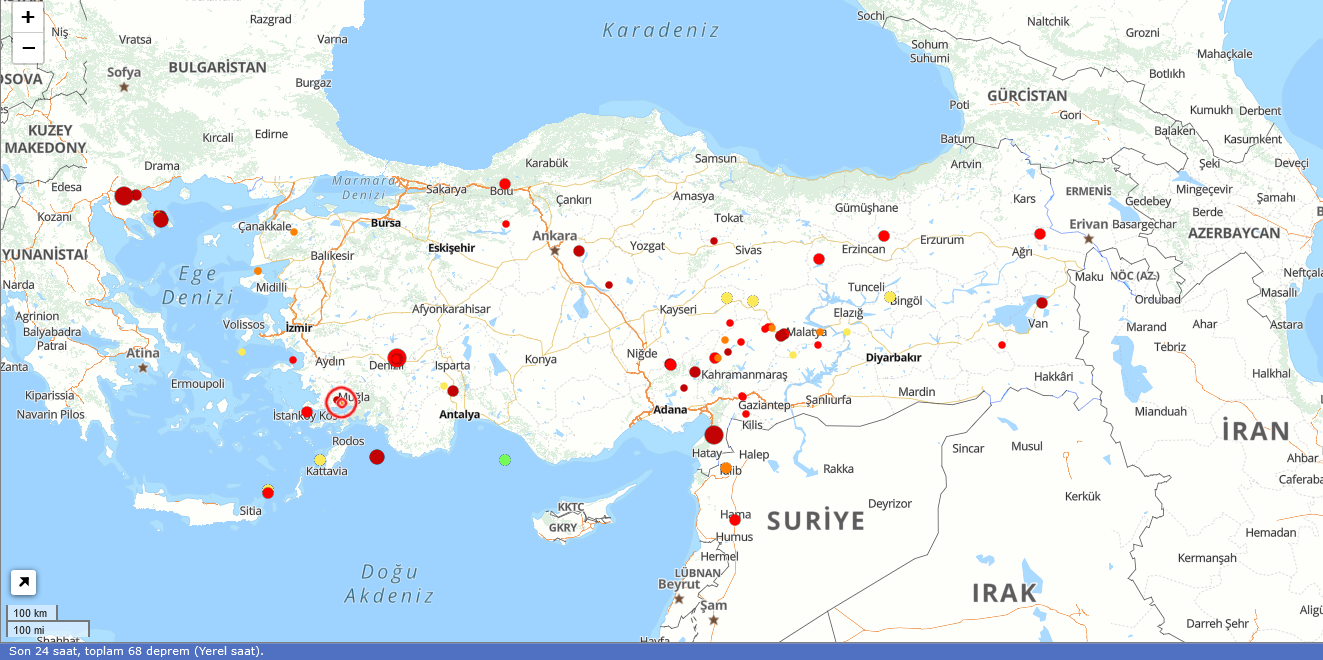 Son Depremler 20 Ağustos