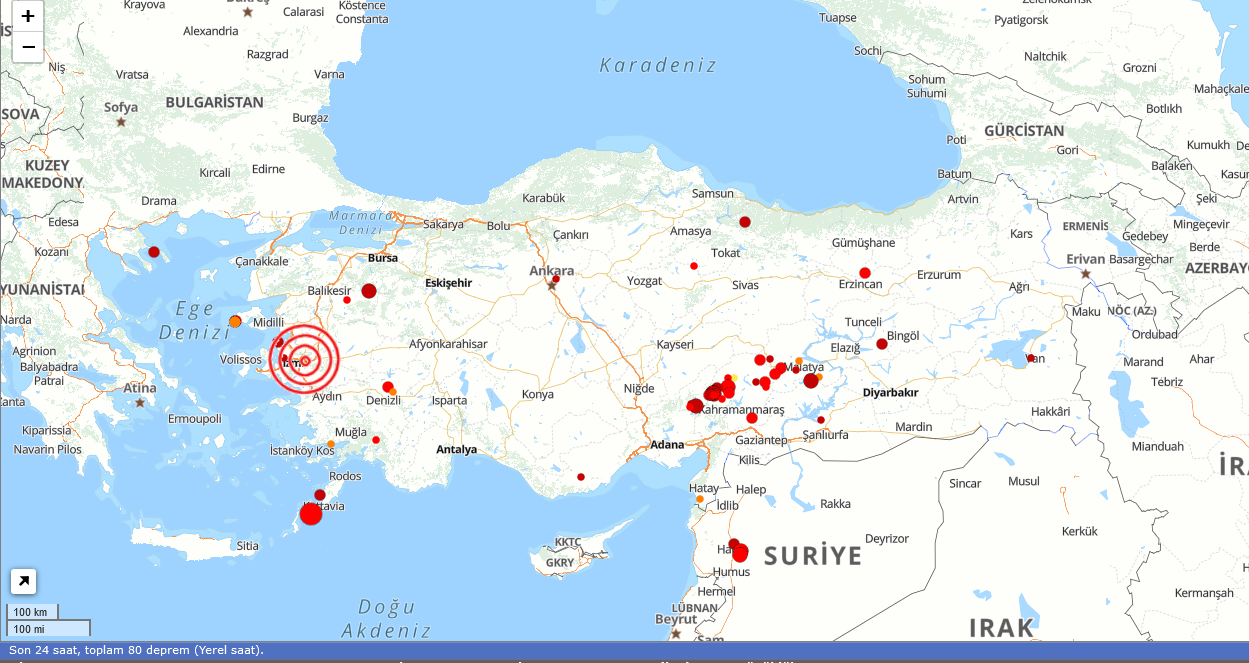 Son Depremler 22 Ağustos