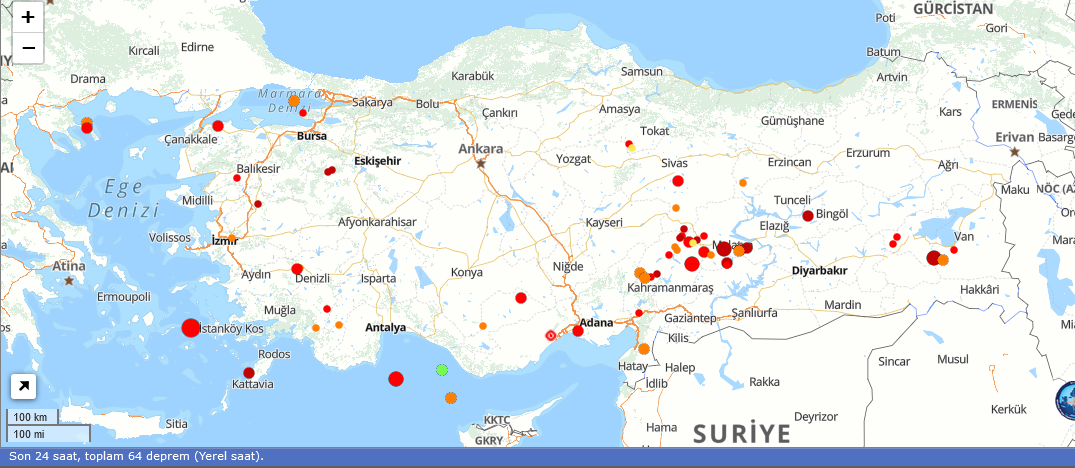 Son Depremler 23 Ağustos