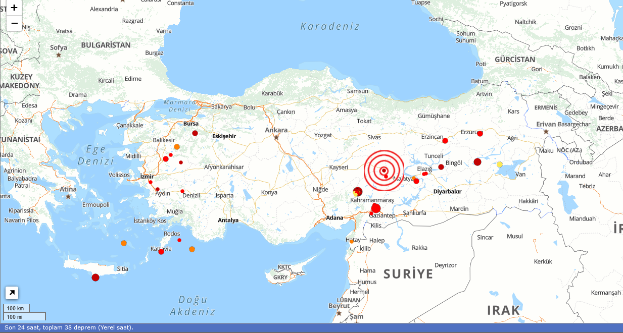 Son Depremler 30 Ağustos