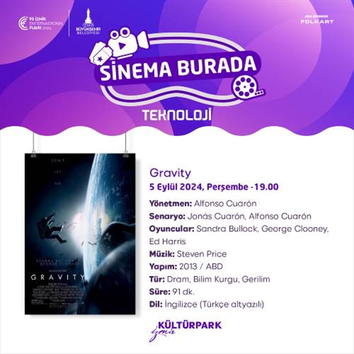 93. İef Sinema Burada Film Günleri Gravity