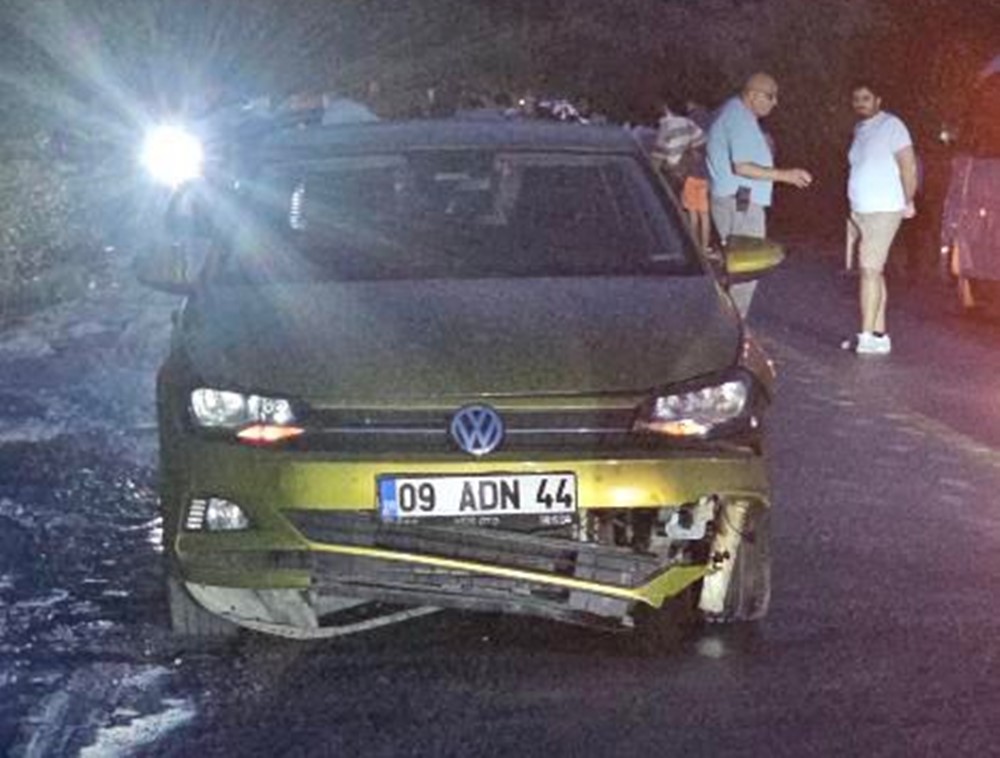 Aydın’da Trafik Kazası Motosiklet Sürücüsü Hastaneye Kaldırıldı (3)