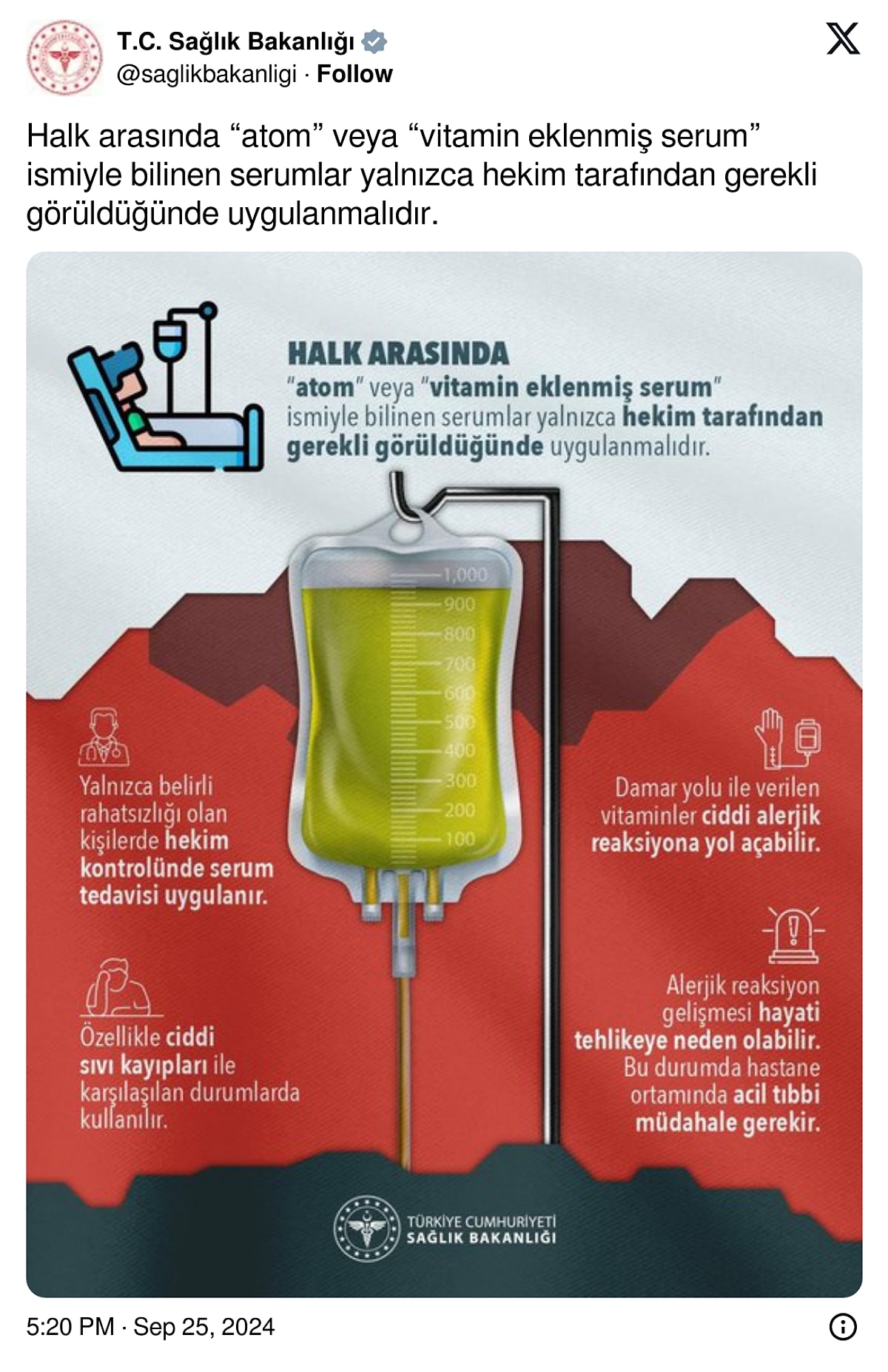 Bakanlık Serum Açıklaması