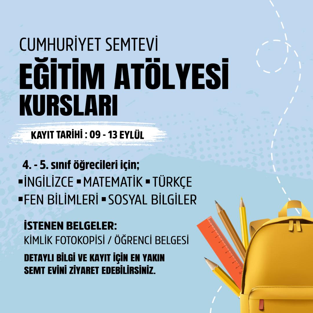 Cumhuriyet Semtevlerinde Kurs Kayıtları Başladı (2)