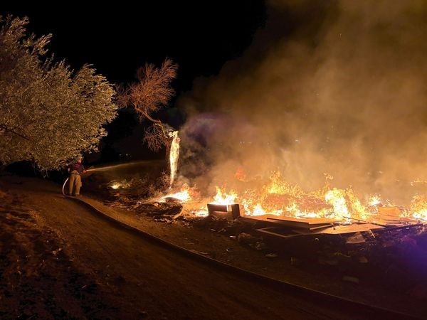 Edremit’te Moloz Dökülen Alanda Yangın!1