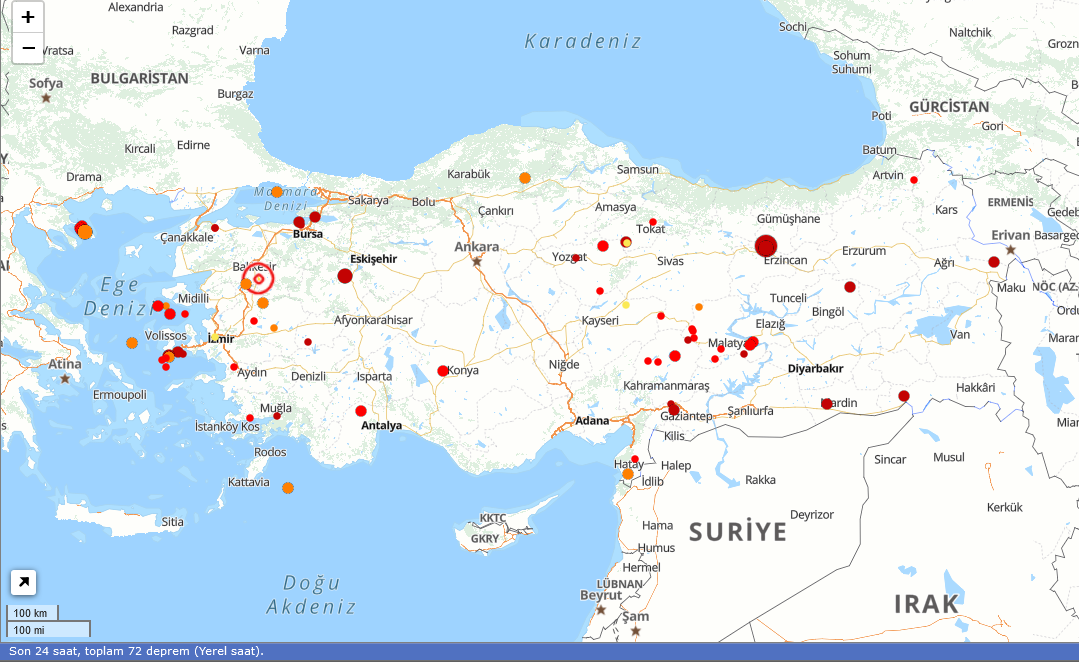 Son Depremler 13 Eylül