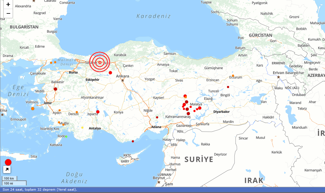 Son Depremler 19 Eylül