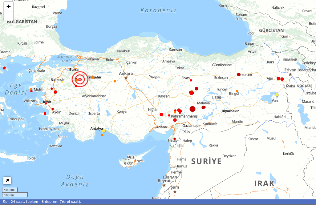 Son Depremler 23 Eylül