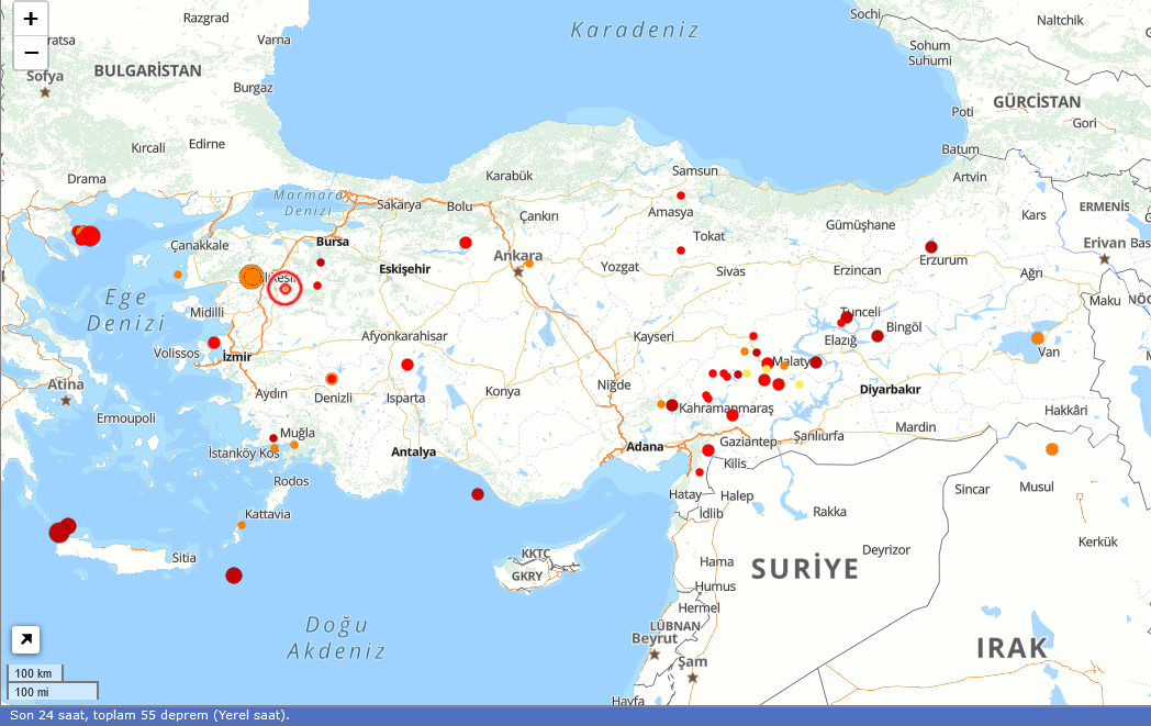 Son Depremler 24 Eylül