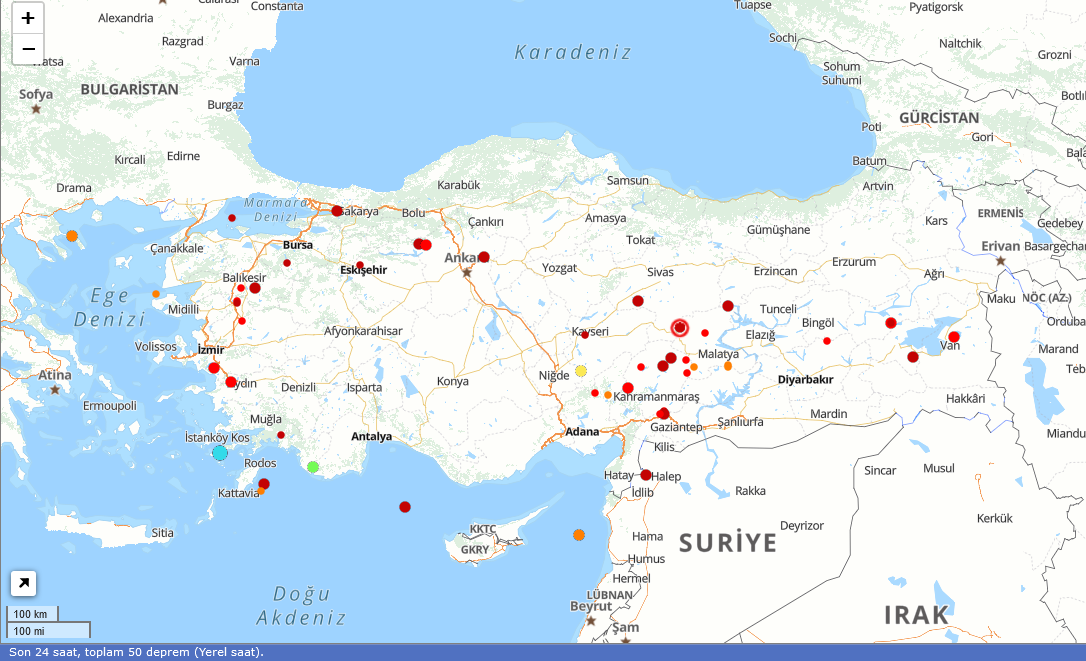 Son Depremler 28 Eylül