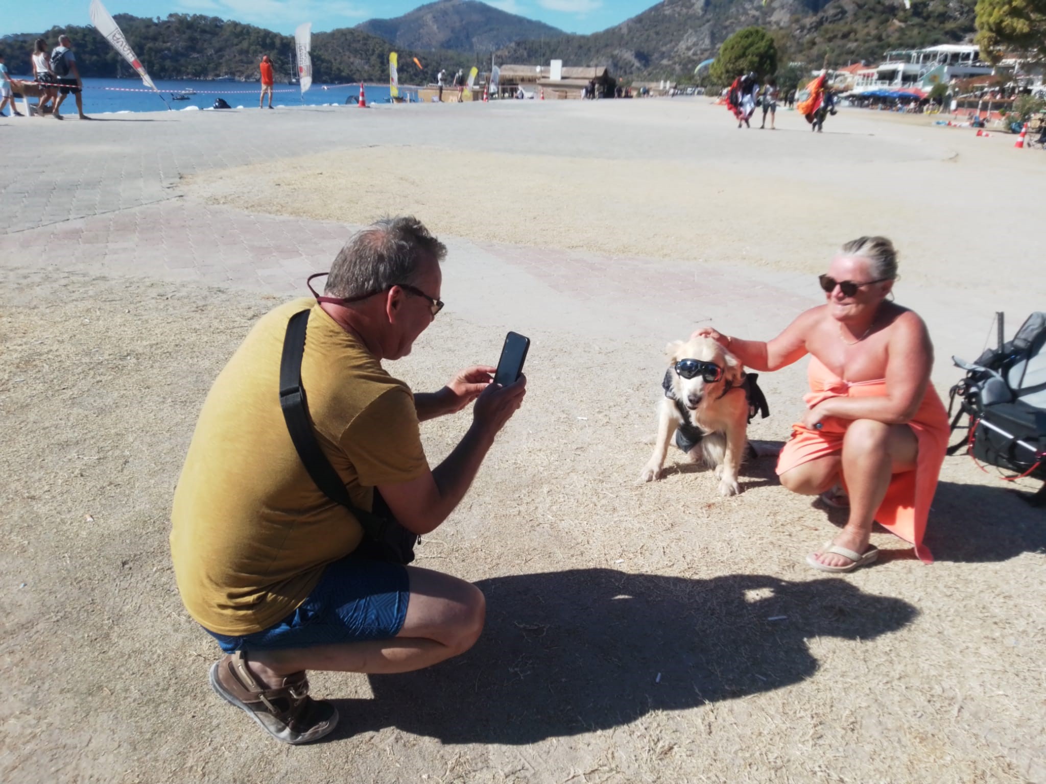 Badem Isimli Köpek Fethiye'de Yamaç Paraşütüyle Eğlendi